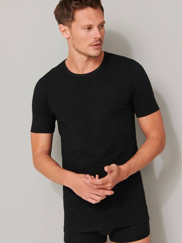 Schiesser Cotone Organico T-Shirt Maniche Corte Girocollo Confezione da 2  