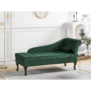 Beliani Chaiselongue aus Samtstoff Retro PESSAC  