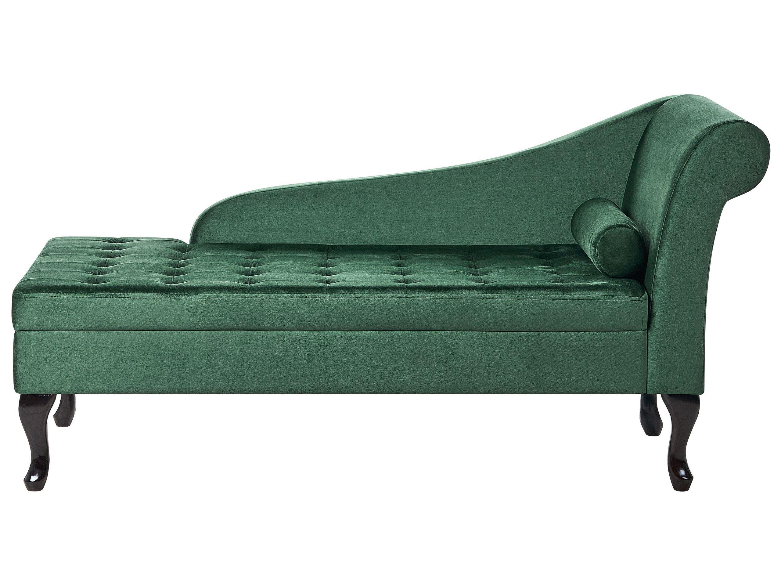 Beliani Chaise longue en Velours Rétro PESSAC  