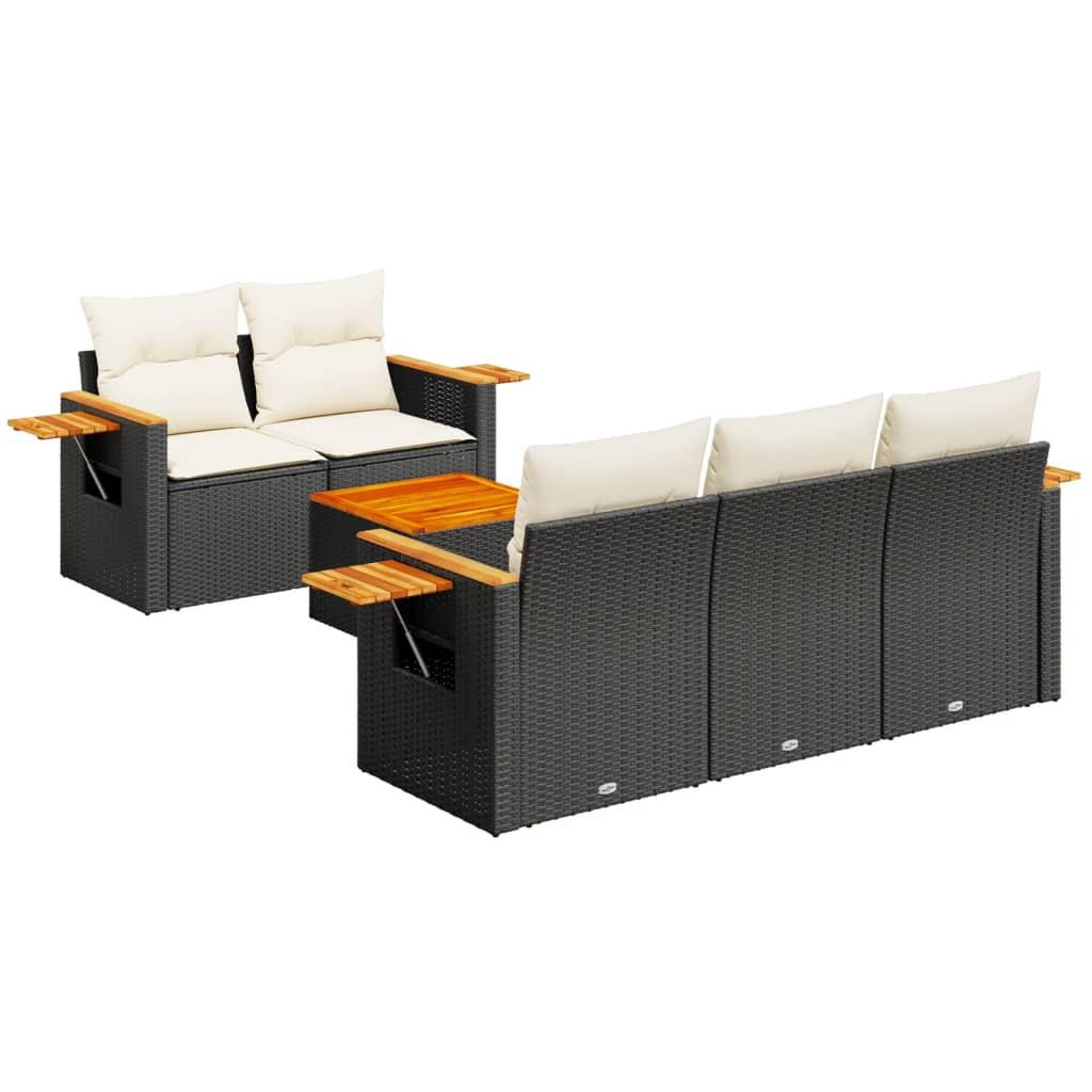 VidaXL set divano da giardino Polirattan  