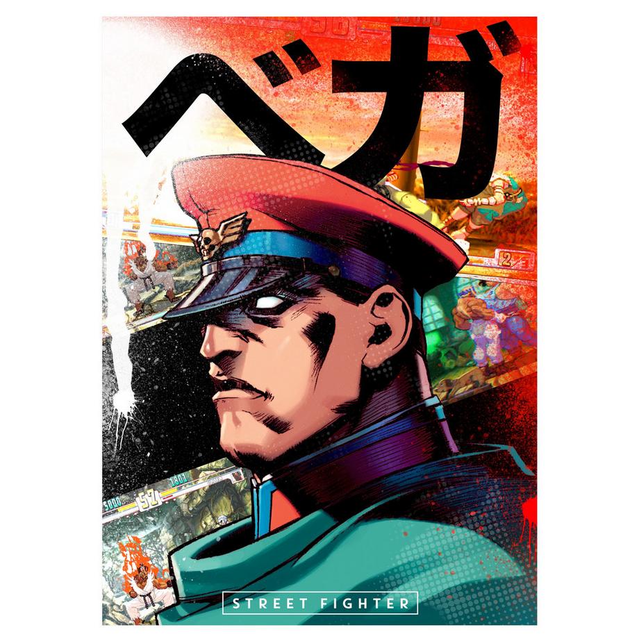 Street Fighter Street Fighter M Bison T-Shirt Stampa Grafica  