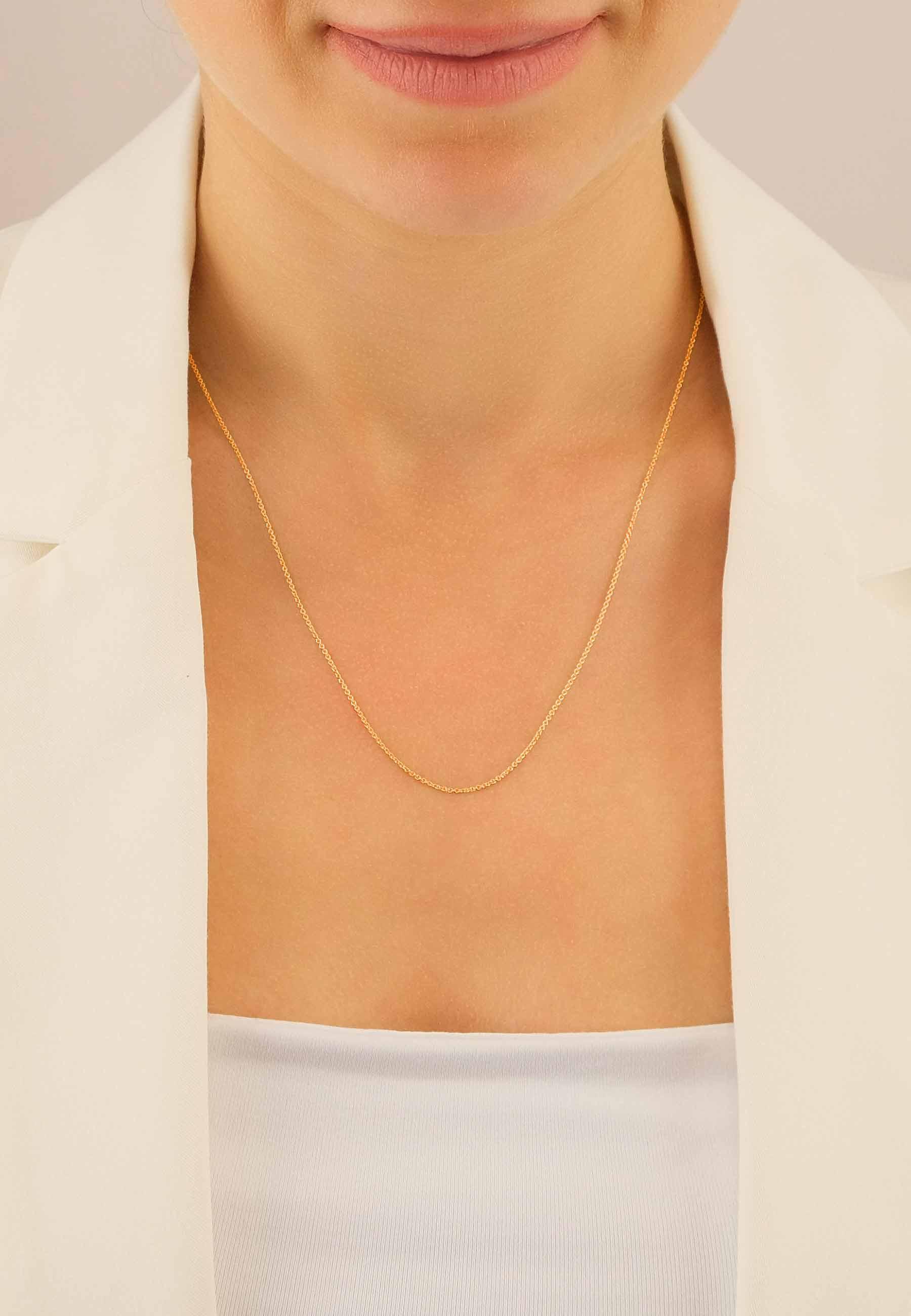 MUAU Schmuck  Collier Rundanker Rotgold 750, 1.1mm, 40cm 