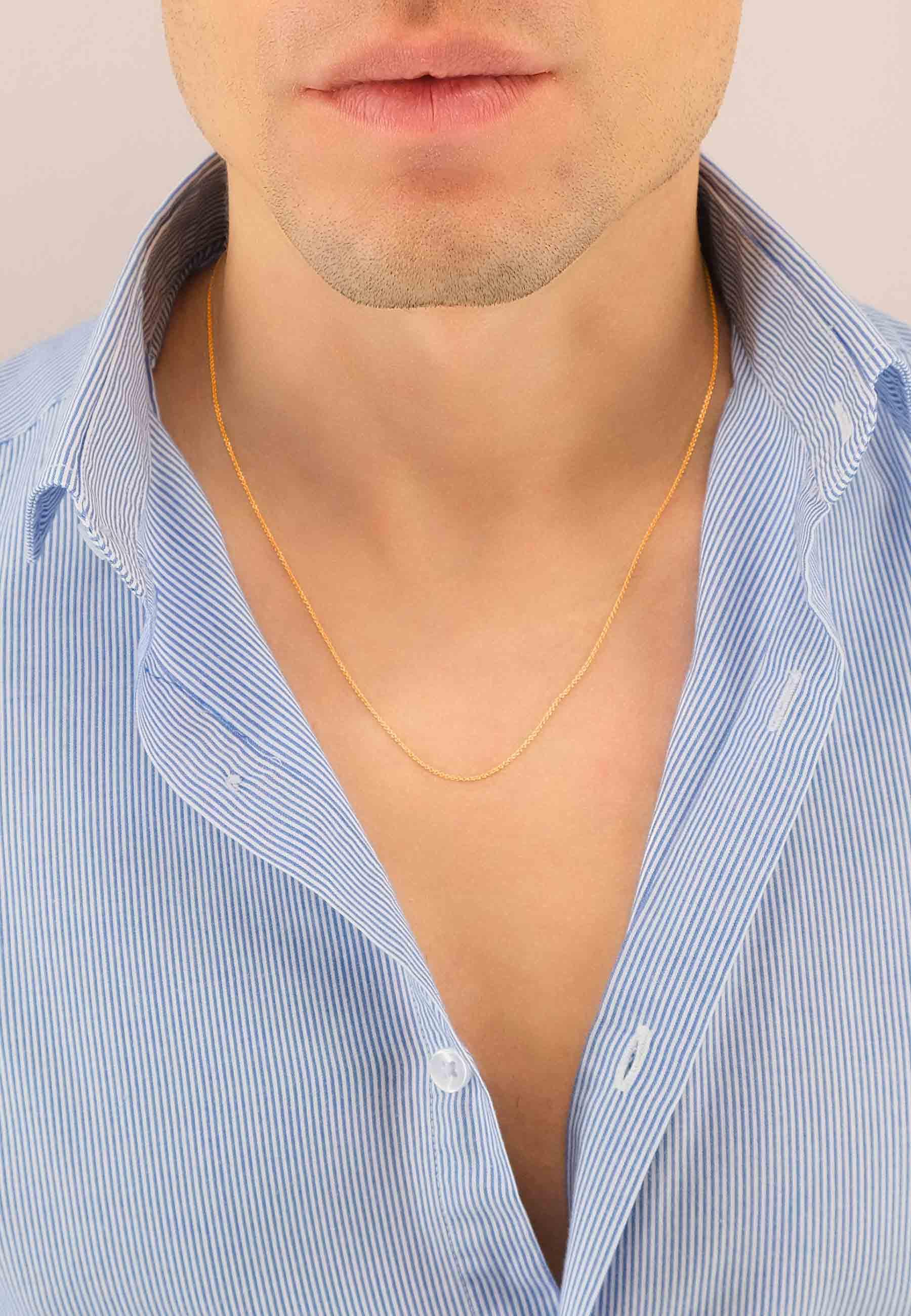 MUAU Schmuck  Collier Rundanker Rotgold 750, 1.1mm, 40cm 