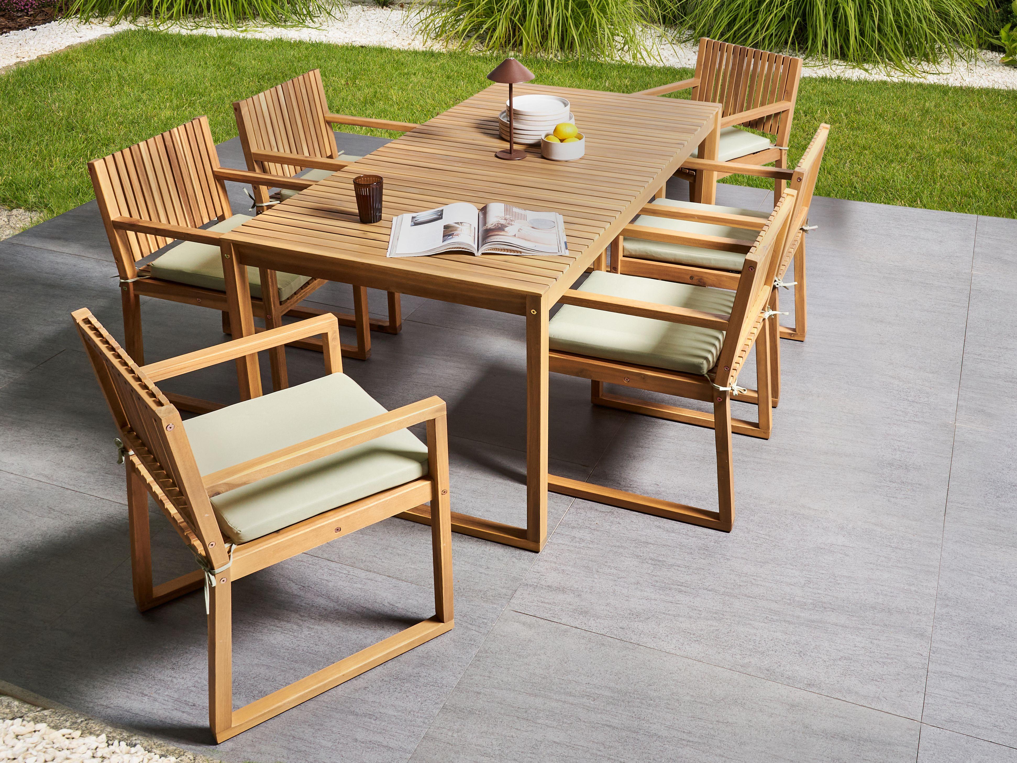 Beliani Set da pranzo per 8 persone en Legno d'acacia certificato FSC® Classico SASSARI PREMIUM  