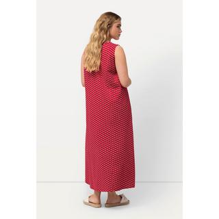 Ulla Popken  Jersey-Maxikleid, A-Linie, V-Ausschnitt, ärmellos 