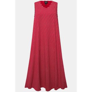 Ulla Popken  Robe maxi en jersey, sans manches. Silhouette en A évasée et décolleté en V. 