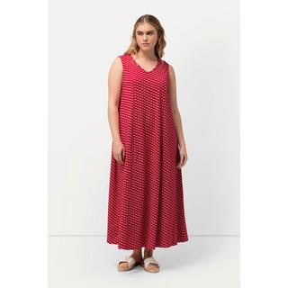 Ulla Popken  Robe maxi en jersey, sans manches. Silhouette en A évasée et décolleté en V. 