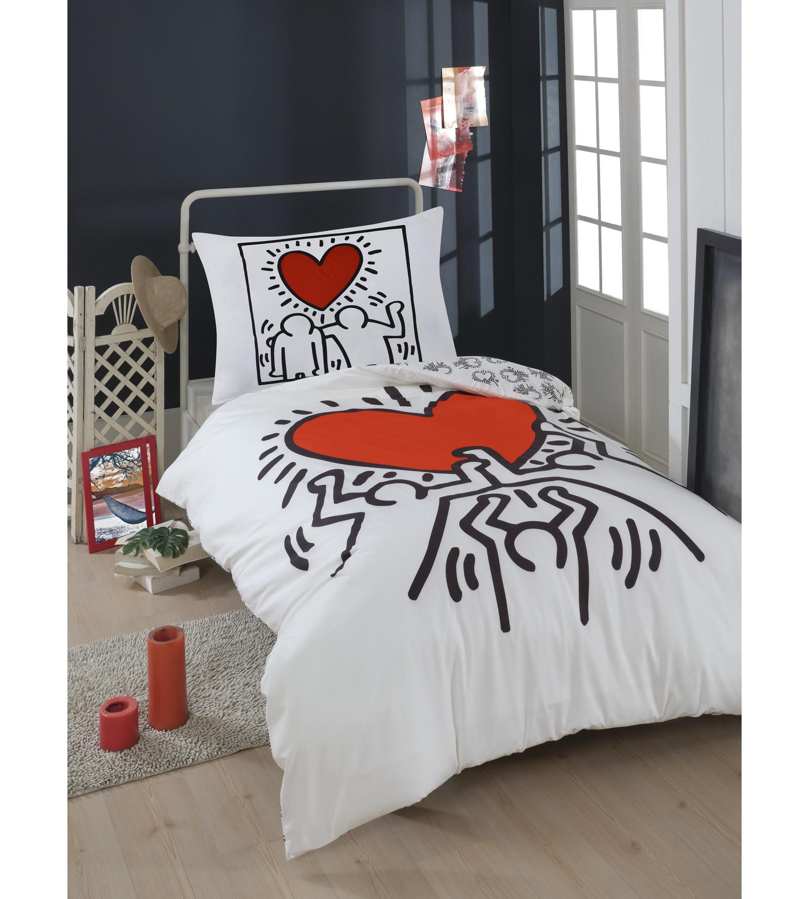 Keith Haring Love Set de linge de lit  