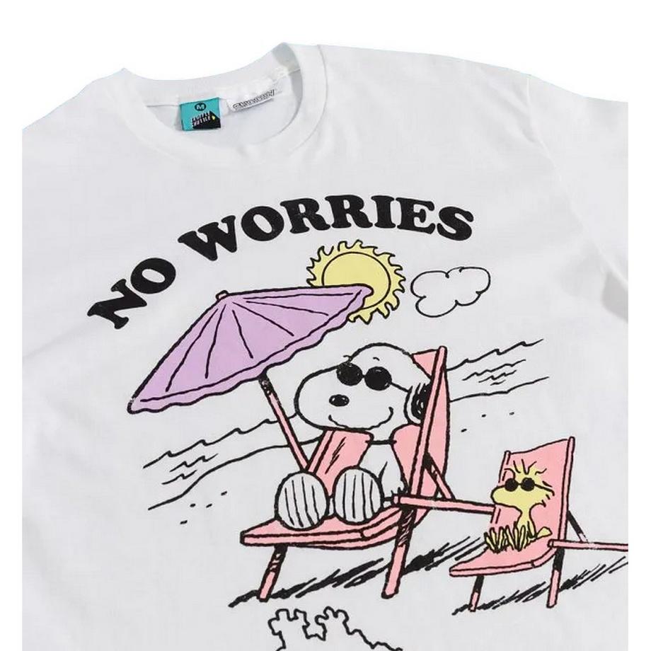 Peanuts Snoopy  No Worries Maglietta Snoopy Spiaggia 