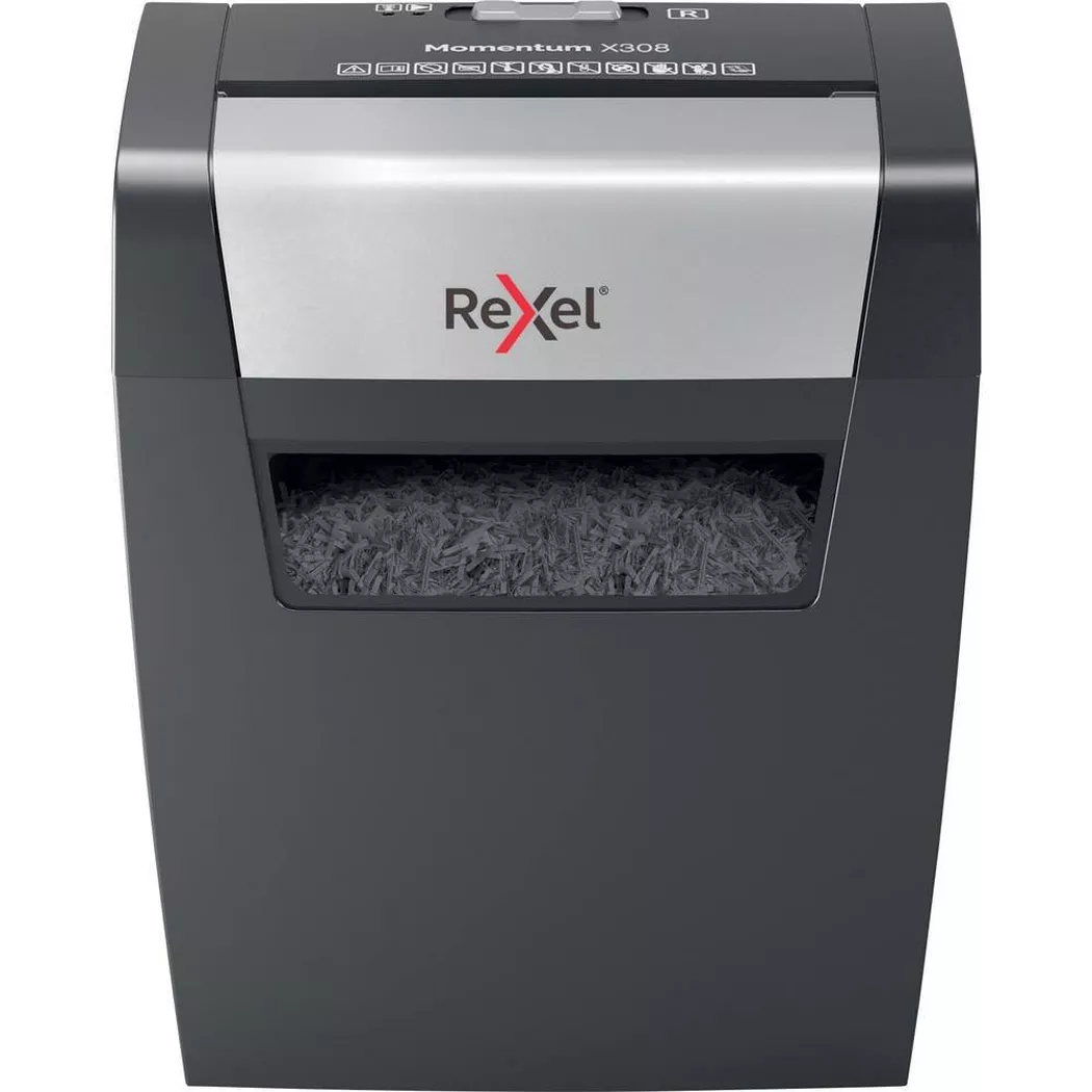 Rexel Distruggidocumenti Momentum X308 - taglio a frammenti - livello di sicurezza P3