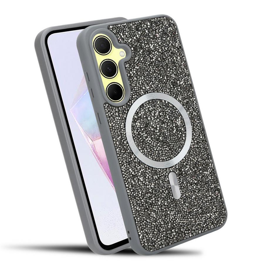 Samsung Galaxy A35 5G Hülle kompatibel mit MagSafe Glitzer Diamant Design