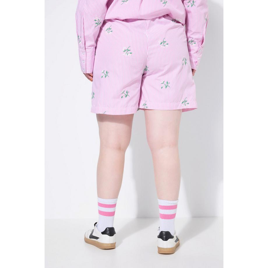 Studio Untold Shorts taglio della gamba ampio righe ricami floreali  