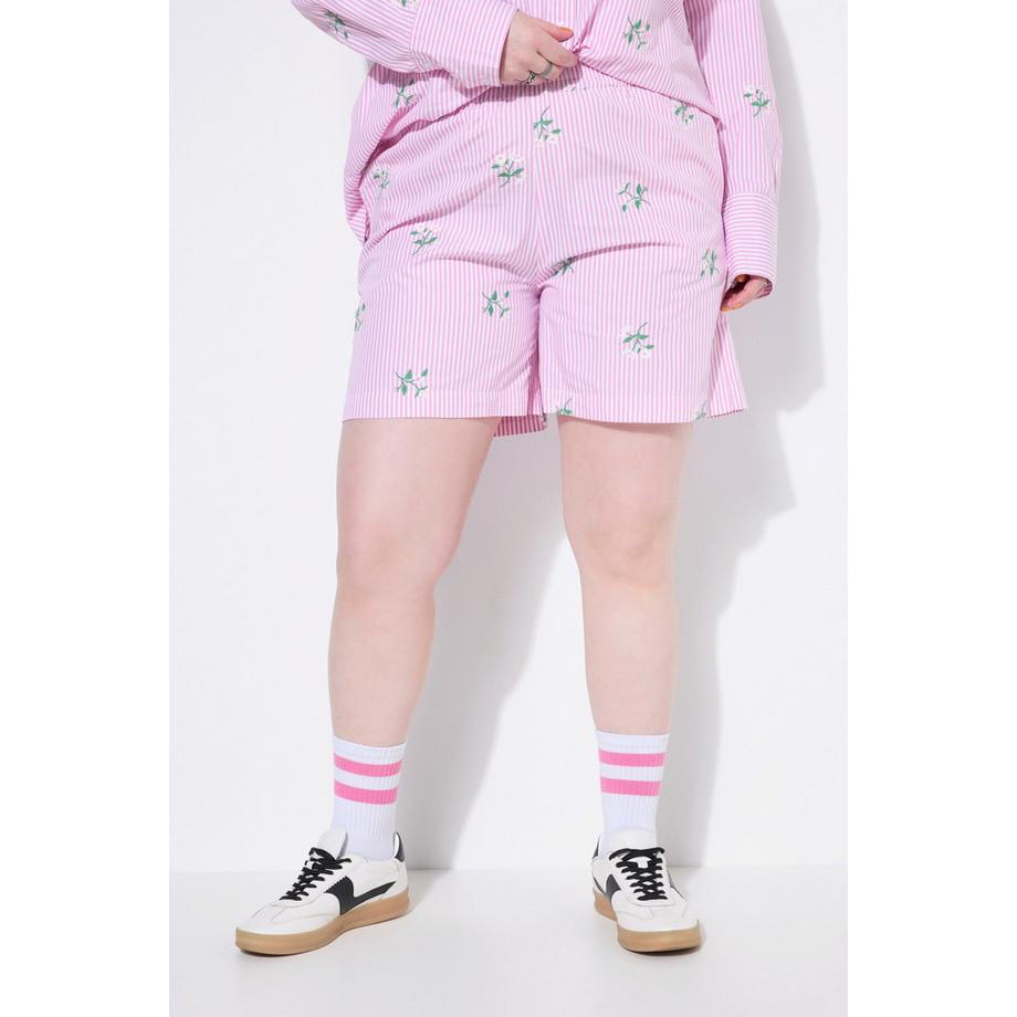 Studio Untold Shorts taglio della gamba ampio righe ricami floreali  