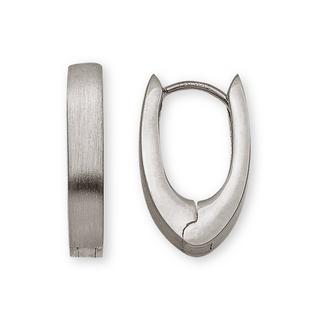 MUAU Schmuck  Creolen Weissgold 750 Scharnier 19mm 