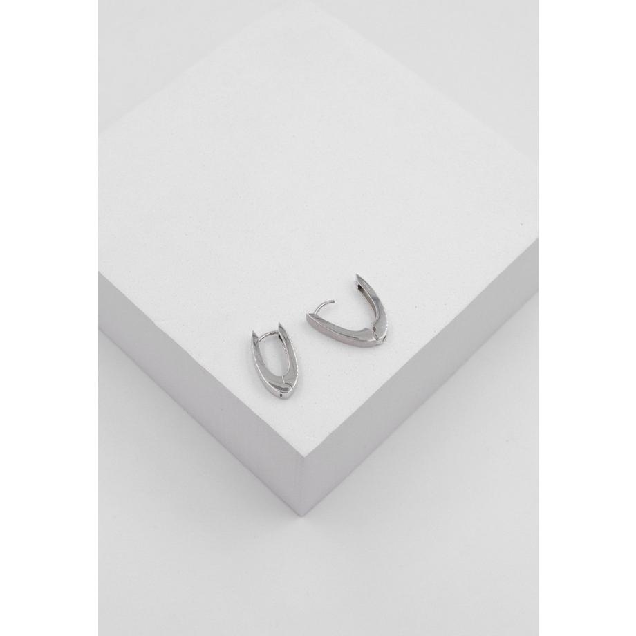 MUAU Schmuck  Creolen Weissgold 750 Scharnier 19mm 