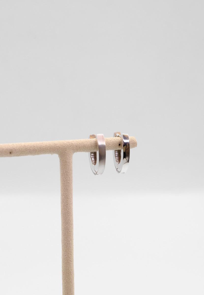 MUAU Schmuck  Creolen Weissgold 750 Scharnier 19mm 