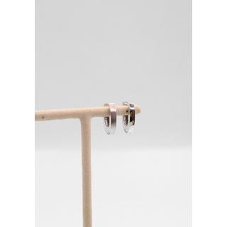 MUAU Schmuck  Creolen Weissgold 750 Scharnier 19mm 