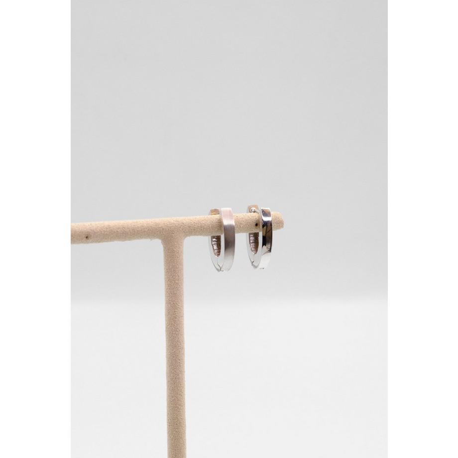 MUAU Schmuck  Creolen Weissgold 750 Scharnier 19mm 