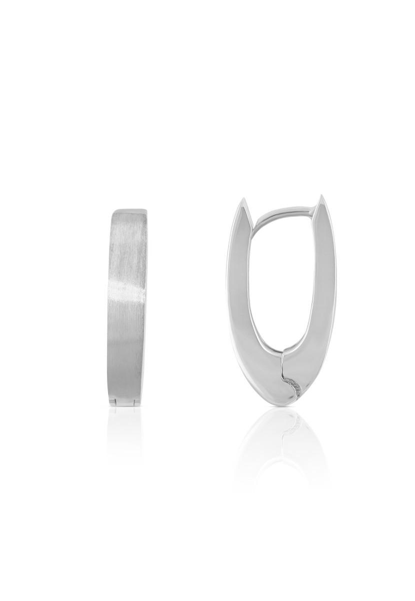 MUAU Schmuck  Charnière créole en or blanc 750 19mm 