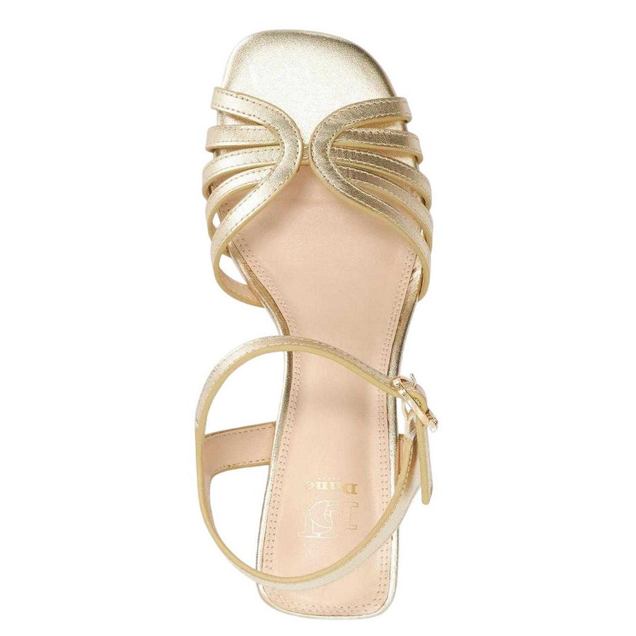 Dune London Leder Sandalen Blockabsatz  