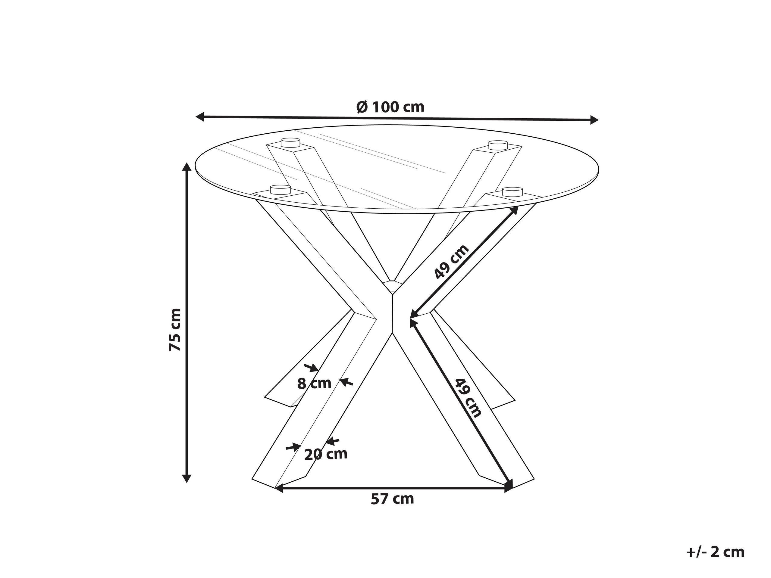 Beliani Table de repas en Métal Moderne OTIUM  