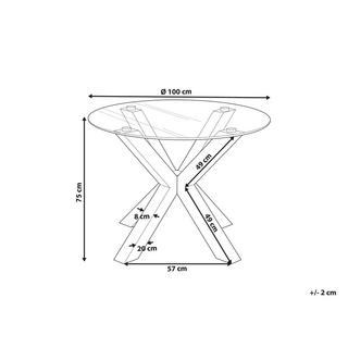 Beliani Table de repas en Métal Moderne OTIUM  