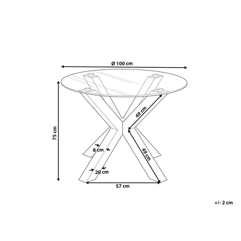 Beliani Esstisch aus Eisen Modern OTIUM  