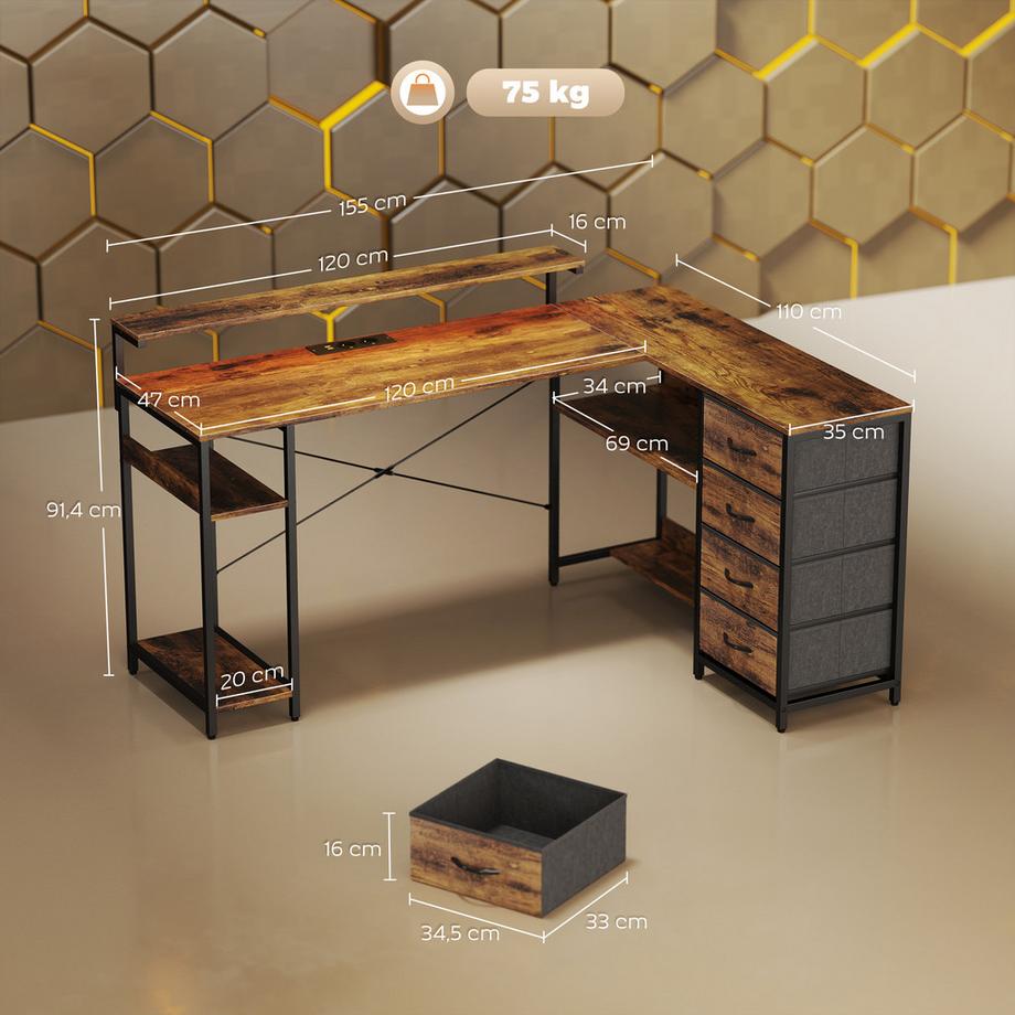 HOMCOM bureau gaming  