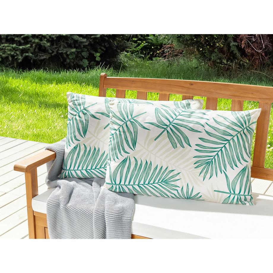 Beliani Lot de 2 coussins d'extérieur en Polyester  POGGIO  