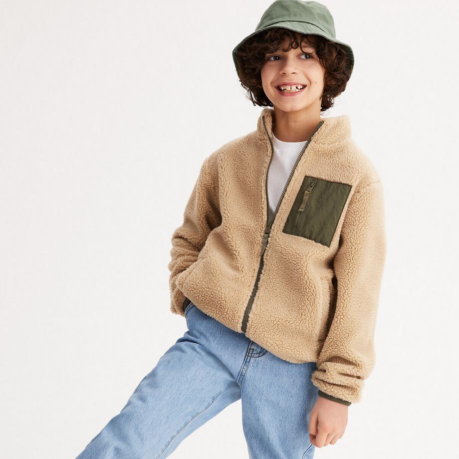 La Redoute Collections  Sweat zippé col montant en sherpa 