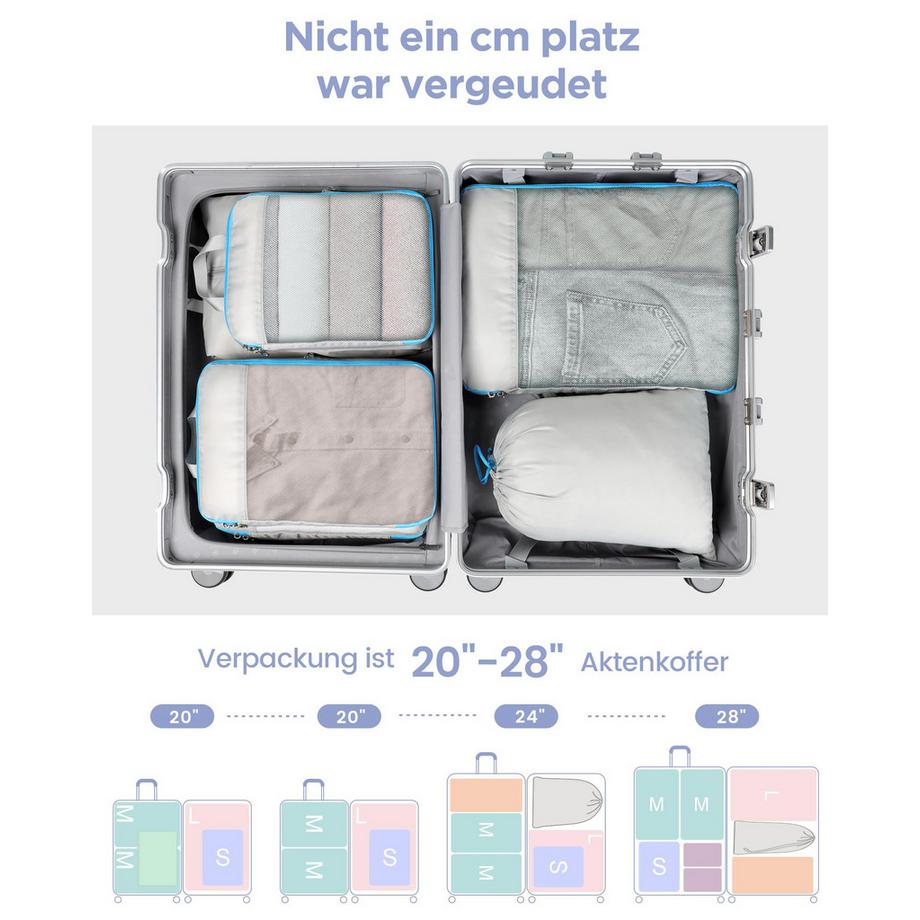 Only-bags.store  Cube de compression pour le voyage, organisateur de valise extensible 