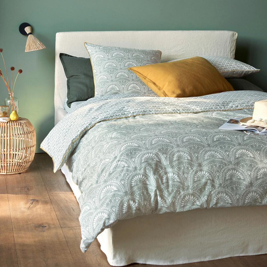 La Redoute Intérieurs Jaipur Grüner Duvetbezug  