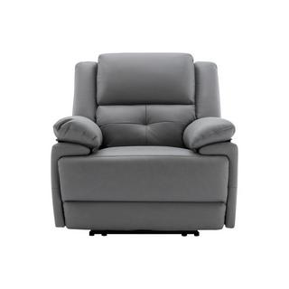 Vente-unique Fauteuil relax électrique en tissu gris DOLENE  