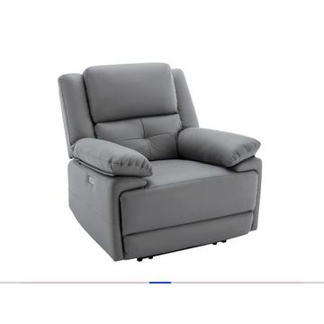 Fauteuil relax électrique en tissu gris DOLENE