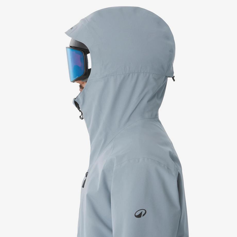 WEDZE  Veste de ski et snowboard chaude et respirante All Mountain homme, AM 500 gris 