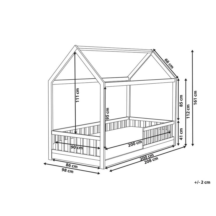 Beliani Letto per bambini en Legno di pino  COSSAYE  