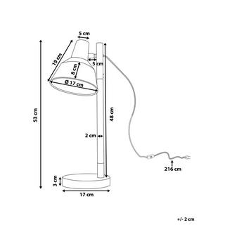 Beliani Lampada da tavolo en Ferro Moderno ALDAN  