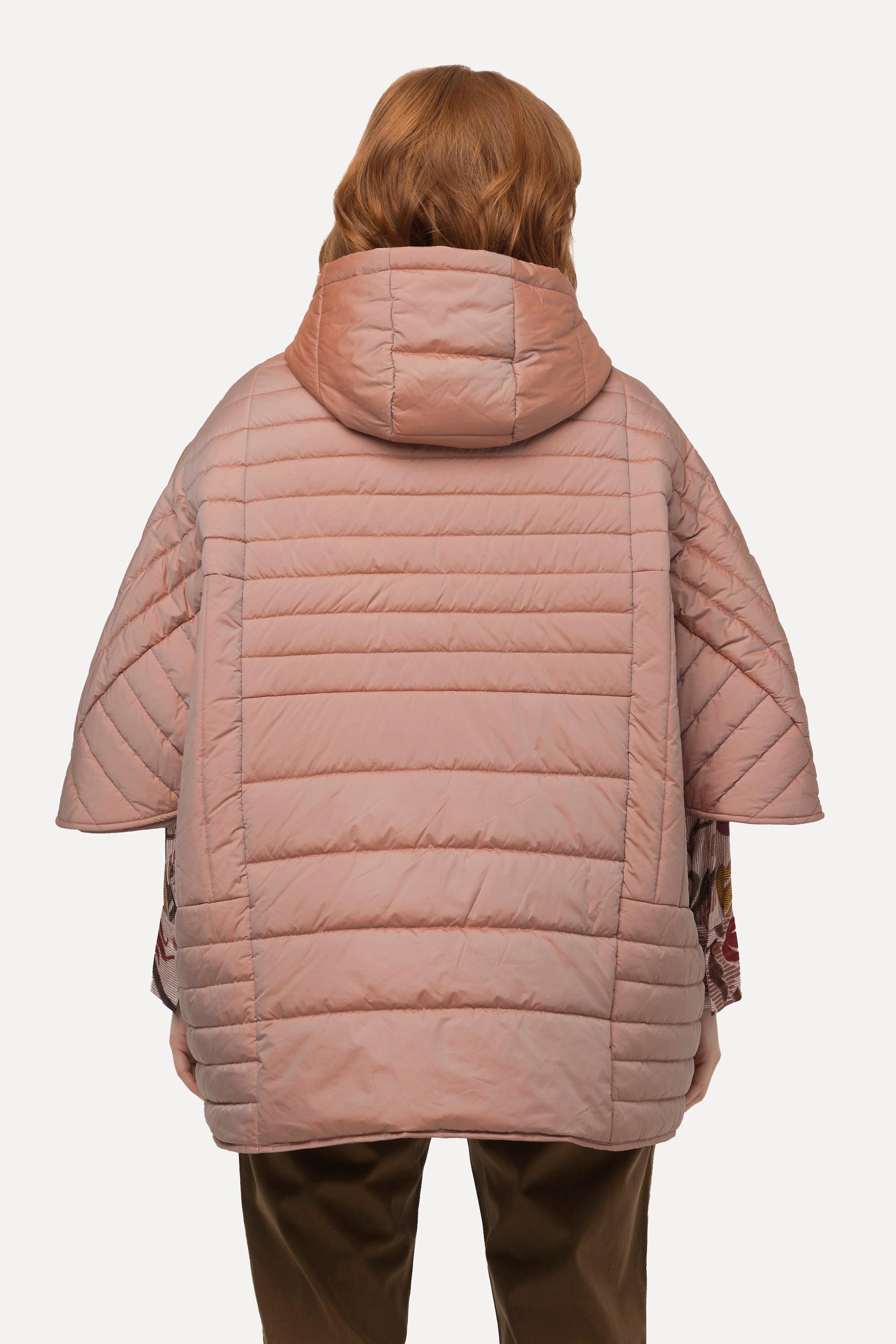 Ulla Popken Stepp Cape Extraweit Kapuze 2 Wege Zipper Langarm  