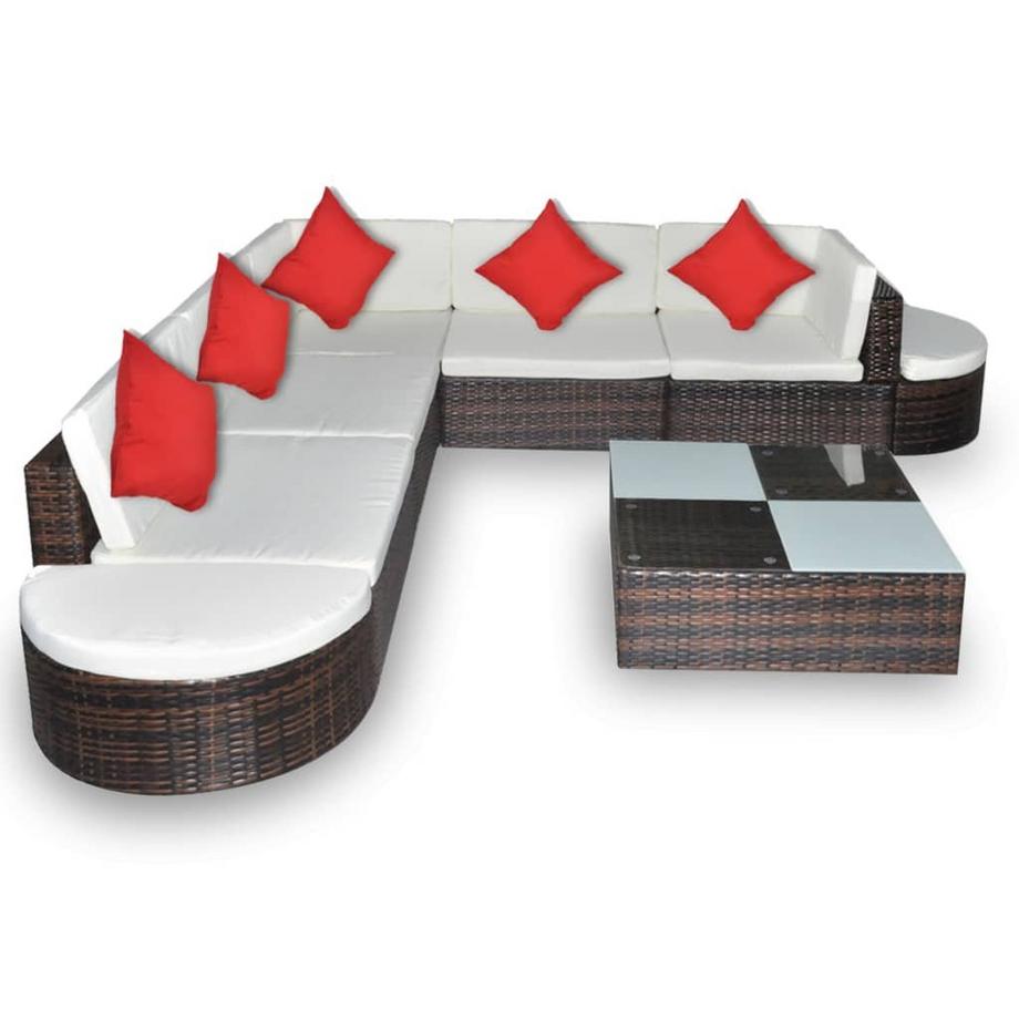 VidaXL Gartentisch und stuhl set poly-rattan  