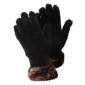 Handschuhe mit gemusterter Stulpe, besonders weich