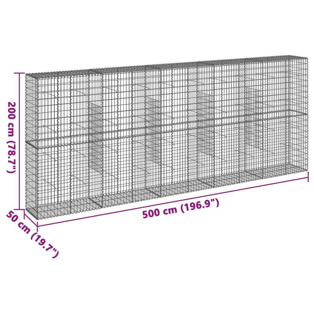 VidaXL Panier gabion fer  