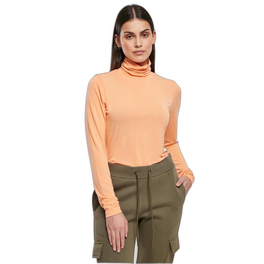 URBAN CLASSICS Sweatshirt Femme Manches Longues Modal Col Roulé  