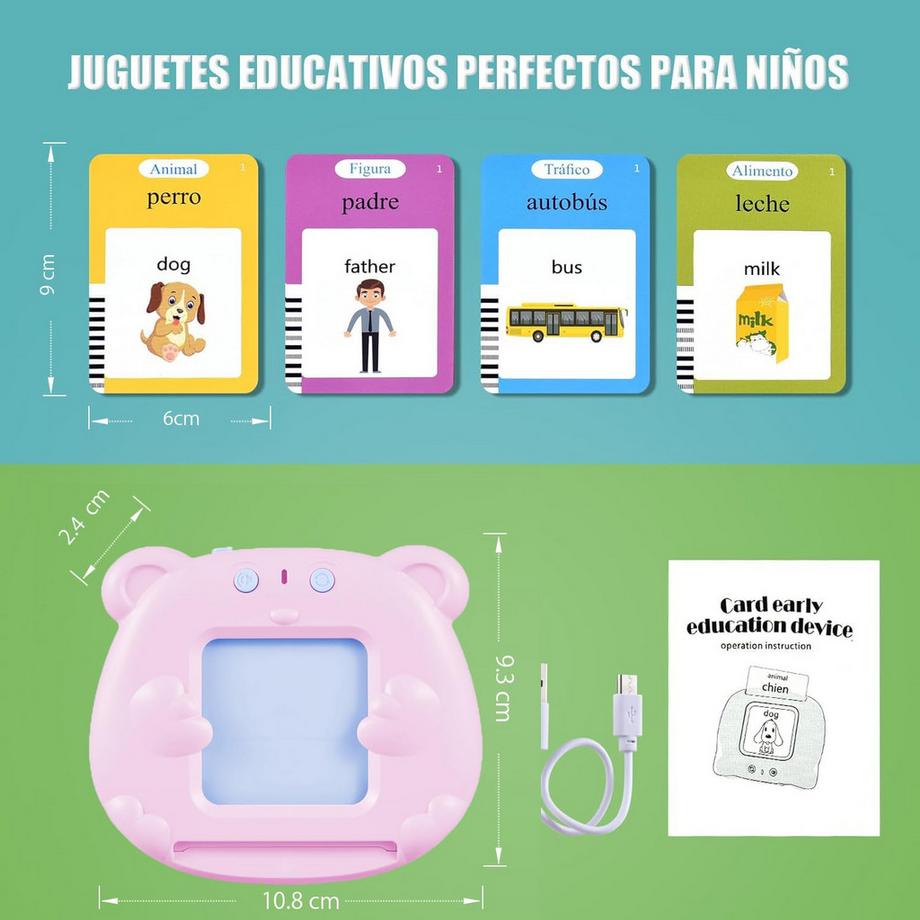 Activity-board  Flashcards parlantes Jeux éducatifs pour l'autisme Jouets éducatifs Apprentissage pour les enfants préscolaires Espagnol 