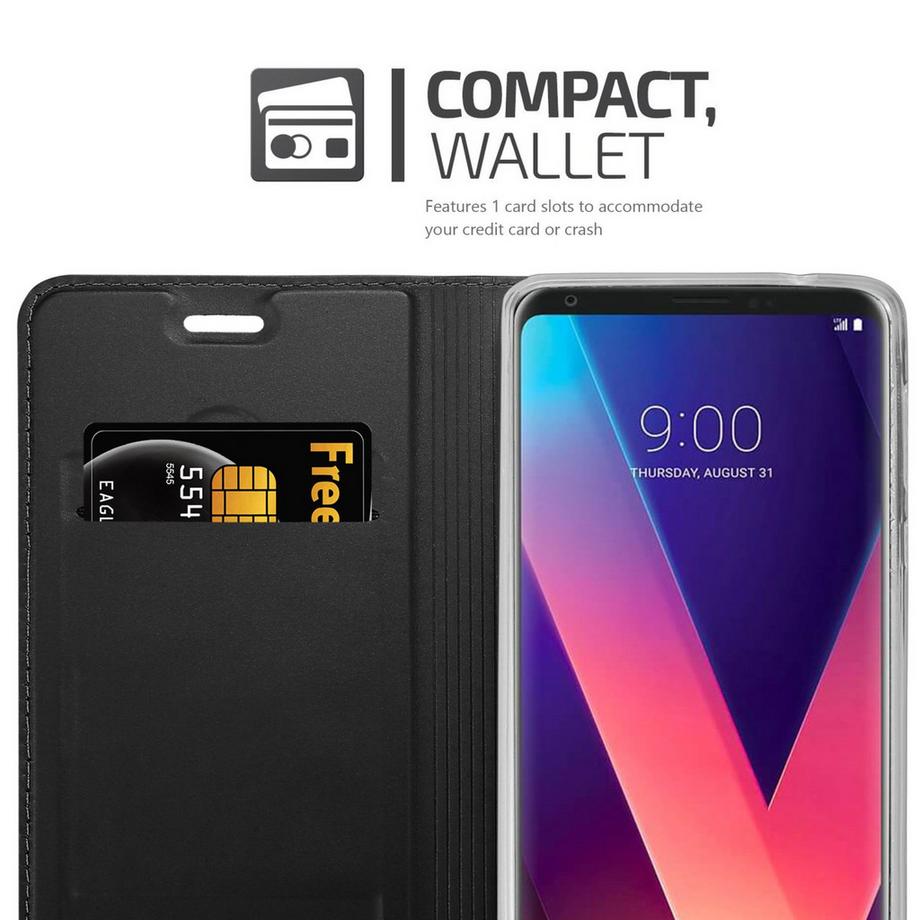 Cadorabo  Hülle für LG V30  V30+  V30S  V30S+ Magnetverschluss, Kartenfach 