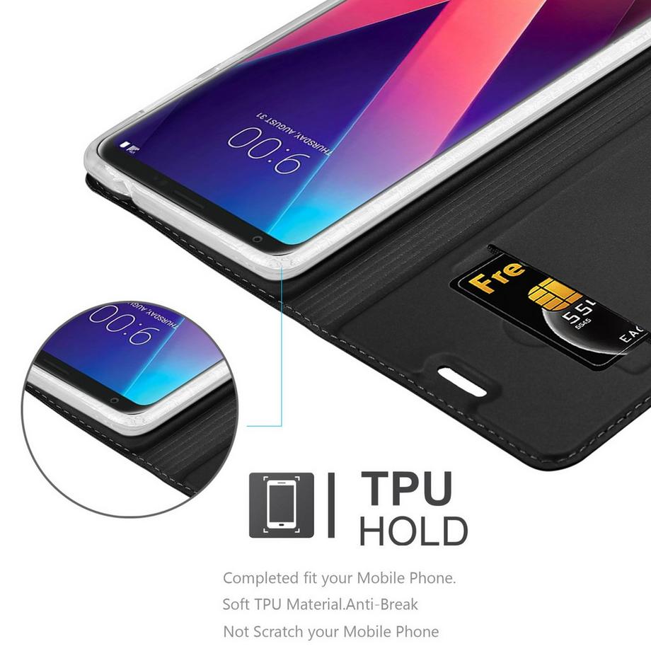 Cadorabo  Hülle für LG V30  V30+  V30S  V30S+ Magnetverschluss, Kartenfach 