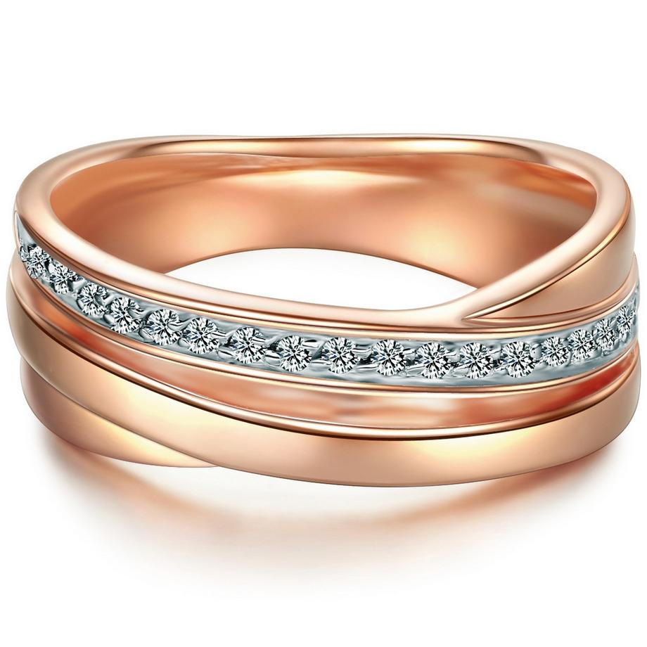 Ring Sterling Silber roségold Zirkonia