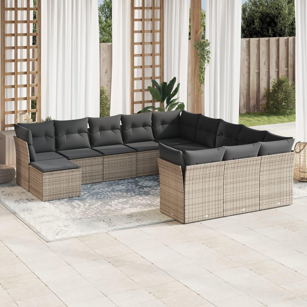 VidaXL set divano da giardino Polirattan  