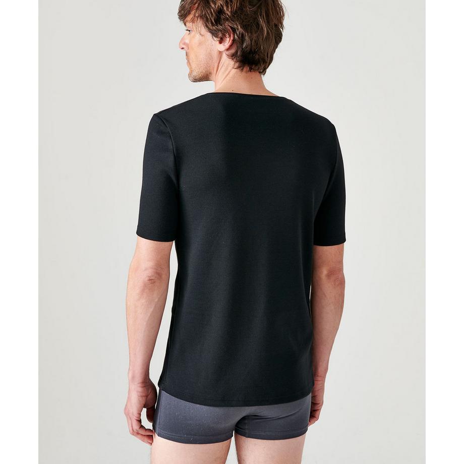 Damart V-Ausschnitt Kurzarm T-Shirt Wärmegrad Medium 3  