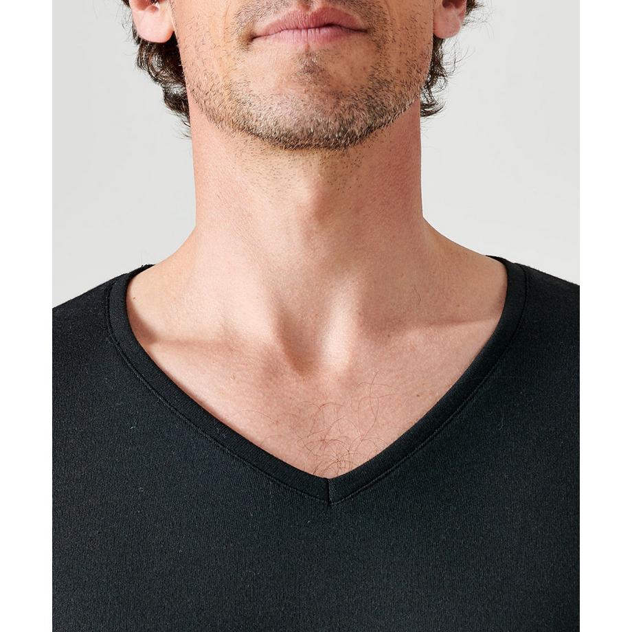 Damart V-Ausschnitt Kurzarm T-Shirt Wärmegrad Medium 3  