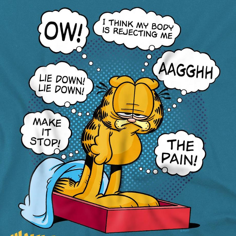 Garfield  Waking Up Is Hard To Do Maglietta 